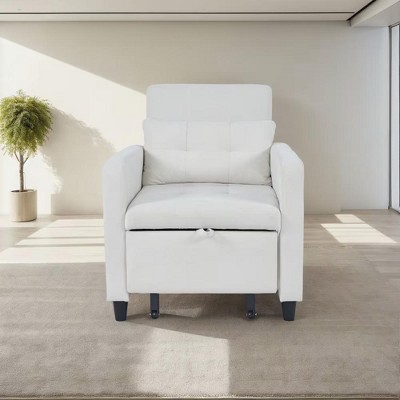NicBex 28.35 Inch Convertible Single Sofa,Pull Out Sleeper Chair Beds with Side Pockets for Living Room,Apartment