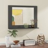 Tangkula Bathroom Mirror w/ Shelf 23.5" x 17.5" Rectangle Wood Frame Vanity Mirror - image 3 of 4