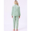 INSPIRE CHIC Women's Pajama Set Fleece Long Sleeve Fluffy Loose Plush Pants with Pockets Warm Winter Sleepwear - 4 of 4