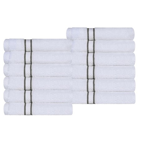 Premium Cotton 800 Gsm Heavyweight Plush Luxury 4 Piece Bathroom Towel Set,  White - Blue Nile Mills : Target