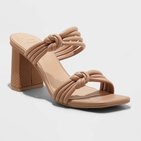 Women's Ania Mule Heels - A New Day™ Brown 5 : Target