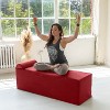 Avana Kami Convertible Chaise / Bed Bench for Yoga & Massage - End of Bed Ottoman with Concealed Fold Out Yoga Lounge Chair, 18" Wide, Microvelvet - 2 of 4