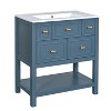 YOOCOZZ 30'' FreeStanding Bathroom Vanity with Ceramic Sink and 5 Drawers - 2 of 4