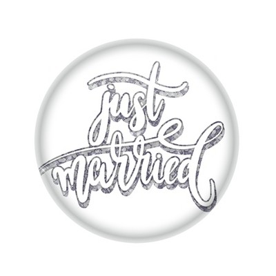 Beistle Just Married Button, 2", (6/Pkg) Multicolored