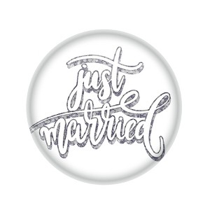 Beistle Just Married Button, 2", (6/Pkg) Multicolored - 1 of 4