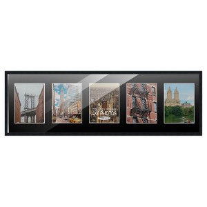 PosterPalooza | Black Finish Collage Frame - Black Mat, 20 Frame Sizes to Choose From, UV Acrylic - 1 of 4