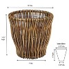 LunaLulinlk Small Reed Willow Waste Basket Indoor Trash Cans - 2 of 3