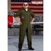 HalloweenCostumes.com 2X  Men  Men's Plus Size Top Gun Flight Suit | Adult Top Gun Halloween Costumes, Black/Green/Red - 4 of 4
