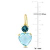 EVERLY JEWELRY | Yellow Plated Sterling Silver 25 5/8 CT TGW Blue Topaz - Sky Blue Topaz - London Shepherd hook Earrings - 2 of 4