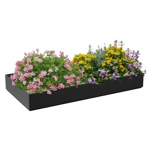 SEVOBAL Planters Set of 2 Garden Bed Kit, Versatile Planter Box for Vegetables, Flowers, and Herbs, in Backyard or Patio, Black, 47.24"*47.24"*23.62" - 1 of 4