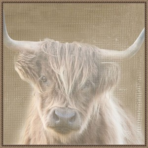 Amanti Art Soulful Bull by Patricia Pinto Canvas Wall Art Print Framed 22 x 22-in. - 1 of 4