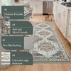 Vintage Area Rug Washable Medallion Floor Mats, Non-Slip Oriental Distressed Accent Rug, Non-Shedding Low Pile Indoor Carpet, Easy Cleaning - 4 of 4