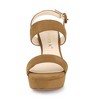Allegra K Women's Slingback Platform Chunky High Heel Adjustable Buckle Strap Sandals - 2 of 4