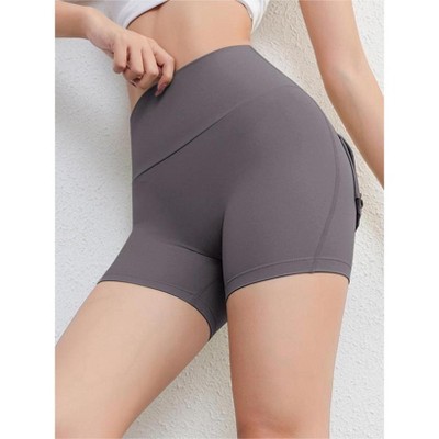 DOMETOUR Women’s High Waist Sports Short with Pocket