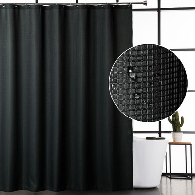 Waffle Fabric Shower Curtain for Bathroom