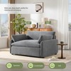 Zeus & Ruta 50"x43" Modern Oversized Chenille Armchair with Upholstered and Pillows, for Living Room, Bedroom, or Apartment - 4 of 4
