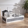 VEVOR 3-Room Tortoise House,Tortoise Habitat with Balcony & 2 Stories, Wooden Tortoise Enclosure Indoor & Outdoor with Ramp, 44" x 25.6"x 24" - 2 of 4