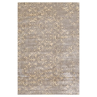 5'X7'6" Damask Woven Area Rugs Slate - Weave & Wander