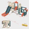 Garvee Kids Swing Slide Set with Bus Play, Freestanding Climber Slide Playset with Basketball Hoop for Boys Girls Birthday Christamas Gift - 2 of 4