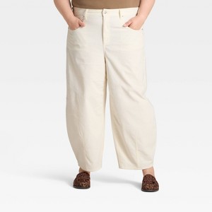 Women's High-Rise Corduroy Barrel Jeans - Universal Thread™ - 1 of 3
