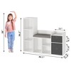 44 Inch kids Bookshelf and Toy Storage with Reading Nook, Toy Storage Organizer w/ 2 Extra Drawers, Kids Reading Nook for Playroom Kids Room - 2 of 4