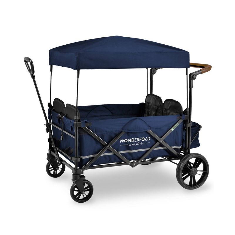 WONDERFOLD X4 Push and Pull 4 Seater Wagon Stroller - Navy, 1 of 7