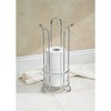 iDESIGN Classico Metal Toilet Tissue Roll Reserve Organizer for Bathroom Chrome: Stainless Steel, Freestanding Holder - 3 of 4