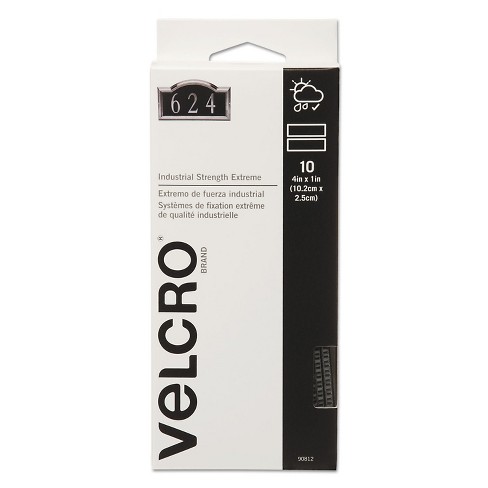 VELCRO® Brand Extreme Outdoor 4in x 2in Strips. Black . 2 ct. 
