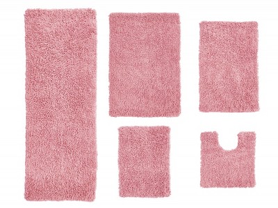 Fantasia Bath Rug Collection Cotton Shaggy Pattern Tufted Set of 5 Bath Rug Set - Home Weavers