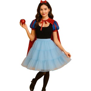 Malco Modes Women’s Halloween Petticoat Skirt – Fluffy Crinoline Slip for Witch, Vampire, and Cosplay Costumes – Yellow - 1 of 4