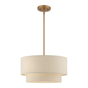 Livex Lighting Bellingham 3 - Light Pendant in  Antique Gold Leaf - 1 of 4