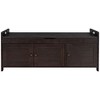 YOOCOZZ MDF Storage Shoe Bench with 3 Shutter-shaped Doors,Removable Cushion and Hidden Storage Space - 3 of 4