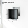 Stainless Steel Shower Niche, 12" X 24" No Tile Needed Recessed Shower Niche Shelf,Modern Wall Storage Niche for Bathroom Storage - 3 of 4