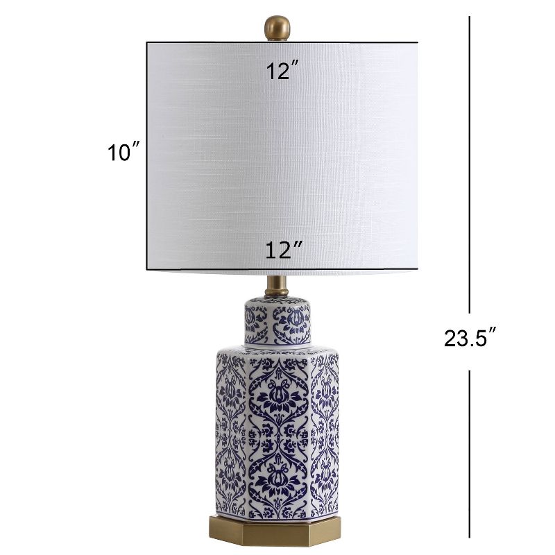 23.5&#34; Ceramic/Metal Diana Ginger Jar Table Lamp (Includes LED Light Bulb) Blue - JONATHAN Y, 5 of 6