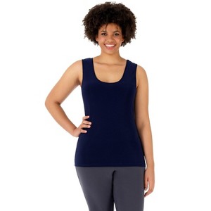 Rekucci Curvy Woman Travel in Style Scoop Neck Tank Top – Comfortable, Flattering & Wrinkle-Resistant - Black , 2X - 1 of 3