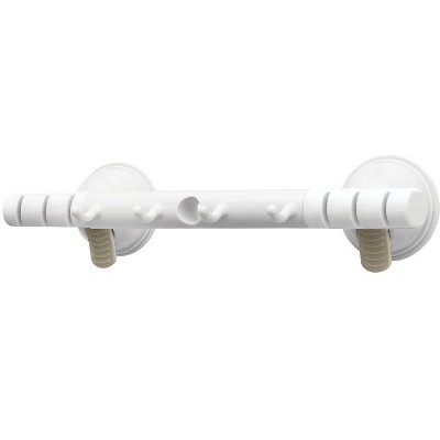 Safe-er-Grip Bright White Plastic Caddy/Razor/Toothbrush Holder