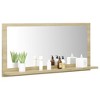 vidaXL Bathroom Mirror Sonoma Oak 31.5"x4.1"x14.6" Engineered Wood - 4 of 4
