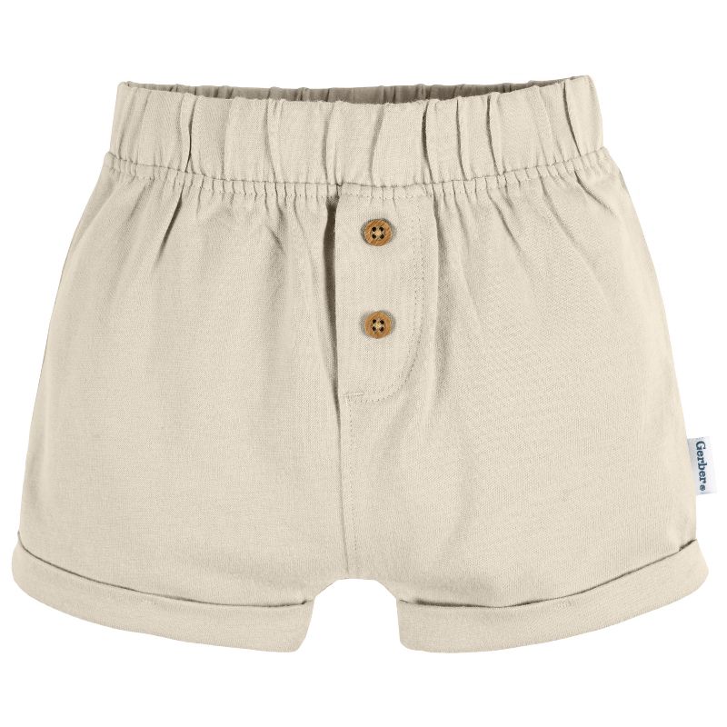 Gerber Neutral Baby Knit Shorts - 3-Pack, 3 of 8
