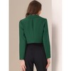 Allegra K Women's Long Sleeve Open Front Notched Lapel Business Cropped Blazers - 4 of 4