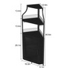 Corner wine rack, 5-layer shelf with removable wine rack, bar cabinet with glass rack, small dining cabinet and buffet cabinet with mesh door - 2 of 4