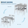 GustoWave 5 Piece Dining Table Set, with 4 Upholstered Chairs - 4 of 4