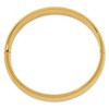 Black Bow Jewelry 10mm 14k Yellow Gold Polished Domed Hinged Bangle Bracelet, 7 Inch - 2 of 4