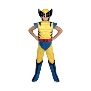 Marvel Kids' X Men '97 Wolverine Halloween Costume Jumpsuit 2pc - 1 of 3