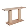 HDZNVF 59in Modern Minimalist Wooden Natural Console Table with Column Pedestal Design - 4 of 4