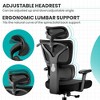 KERDOM Office Chair Ergonomic Desk Chair, Big and Tall Reclining Comfy Home Office Chair Lumbar Support Breathable Mesh, Black - 4 of 4