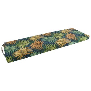 Blazing Needles, 60-inch by 19-inch Patterned Outdoor Spun Polyester Bench Cushion - 1 of 3