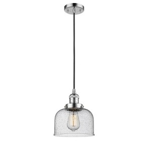 Bell - 1 Light Cord Hung Mini Pendant In Industrial Style-10 Inches Tall and 8 Inches Wide - 1 of 1