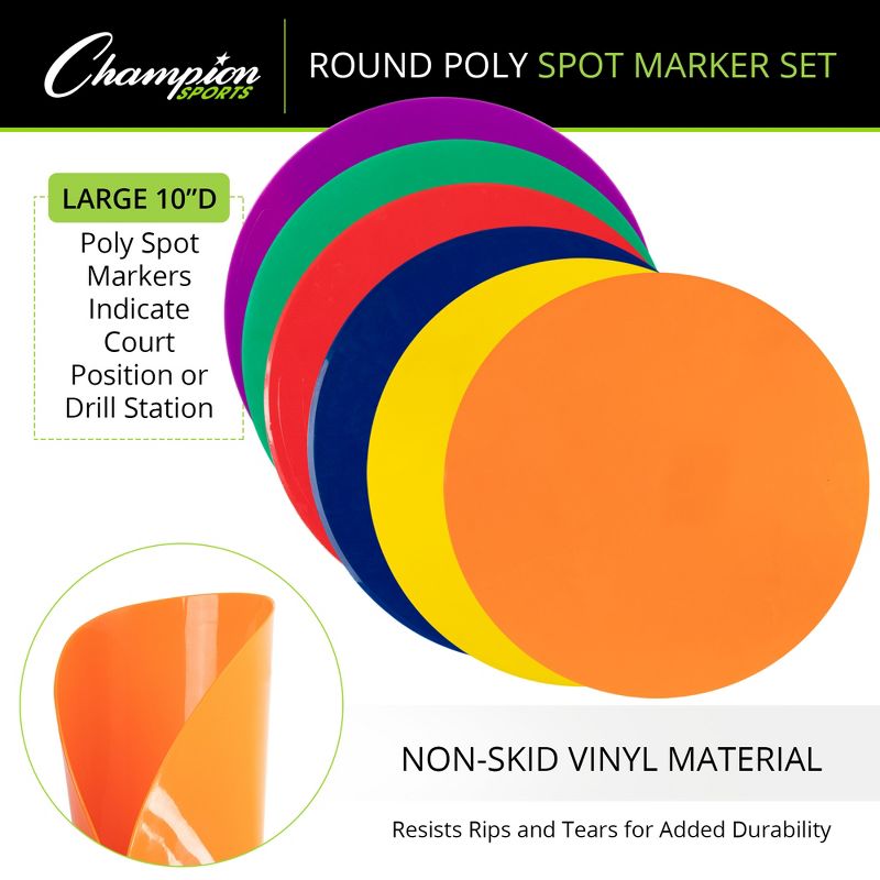 Champion Sports Round Poly Floor Spots, 4 of 5