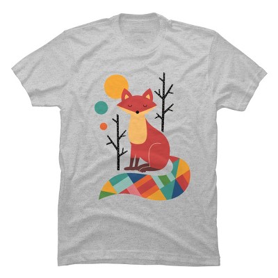 Men's Design By Humans Rainbow Fox By AndyWestface T-Shirt