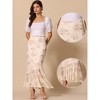 INSPIRE CHIC Women's Mesh High Waist Summer Bodycon Ruffle Mermaid Long Skirts - 2 of 4